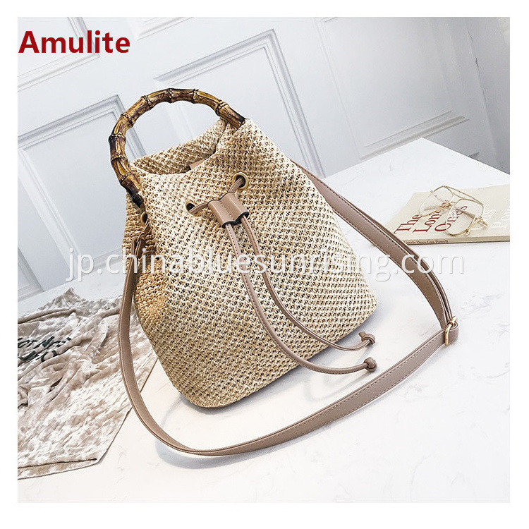 Bucket straw bag